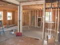 New construction addition being added to old home